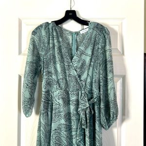 Chiffon overlay Calvin Klein springtime dress